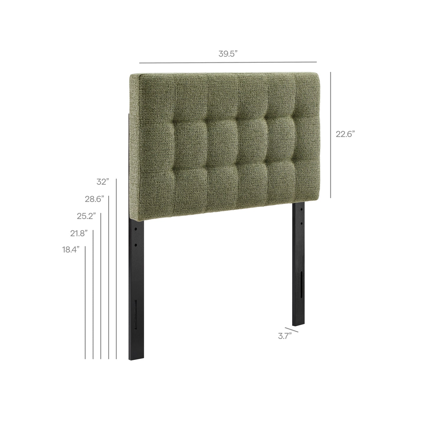 Lily Upholstered Twin Size Headboard by Furniture for America