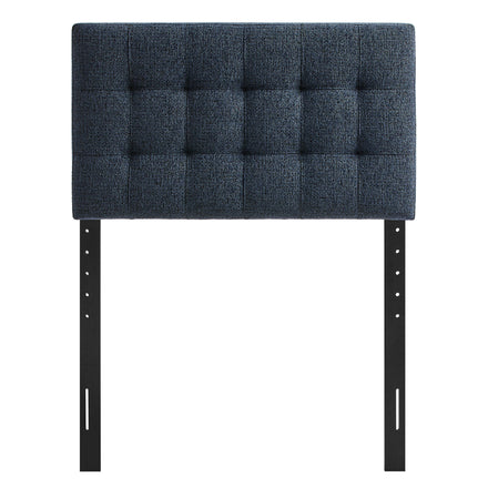 Lily Upholstered Twin Size Headboard in Navy Chenille