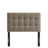 Cleo Upholstered Twin Size Headboard in Taupe