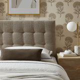 Cleo Upholstered Twin Size Headboard in Taupe