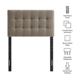 Cleo Upholstered Twin Size Headboard in Taupe