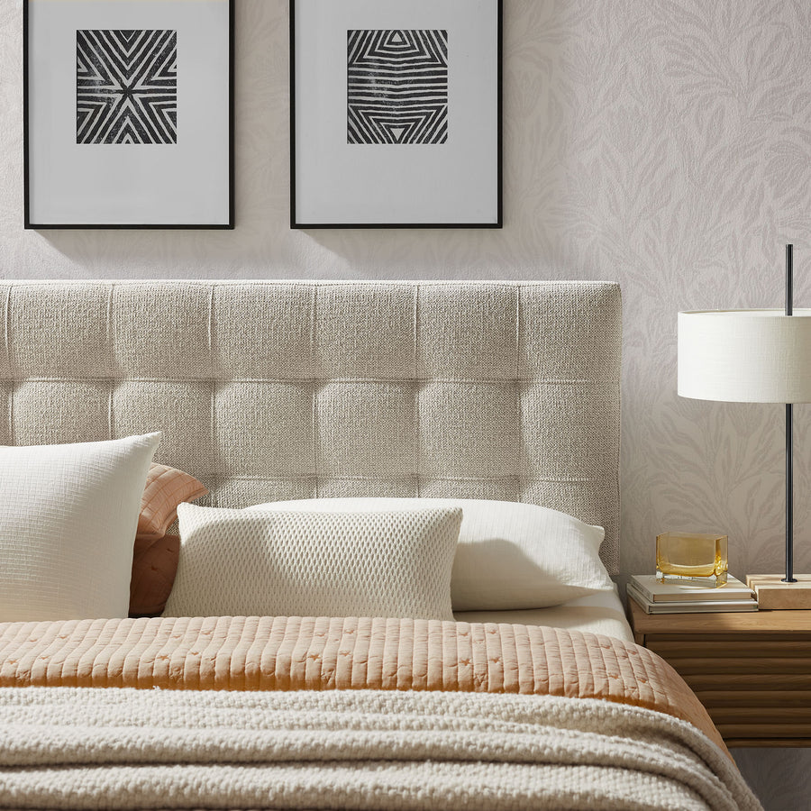 Cleo Upholstered Full Size Headboard in Dove
