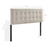 Cleo Upholstered Full Size Headboard in Dove