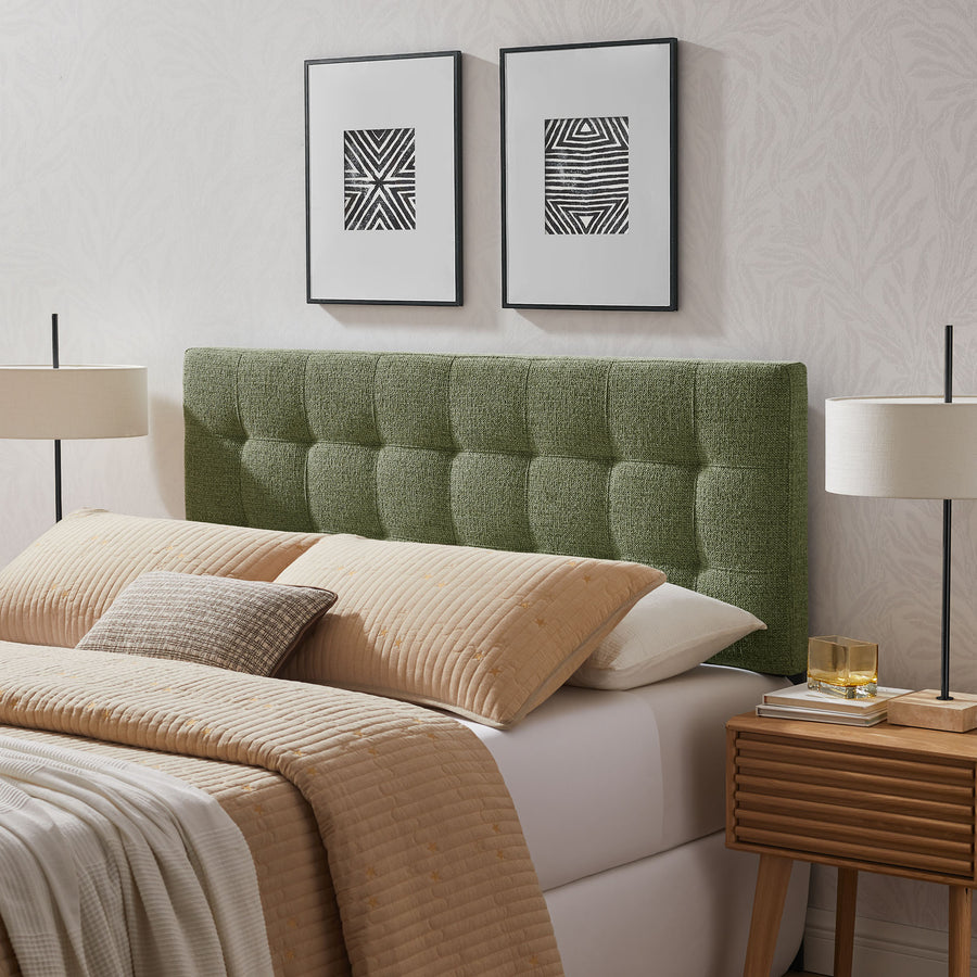 Cleo Upholstered Full Size Headboard in Leaf