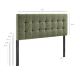Cleo Upholstered Full Size Headboard in Leaf