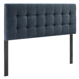 Cleo Upholstered Full Size Headboard in Navy Chenille