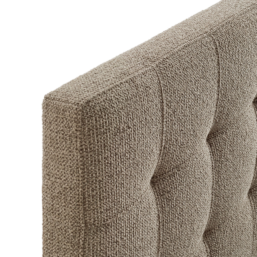 Cleo Upholstered Full Size Headboard in Taupe