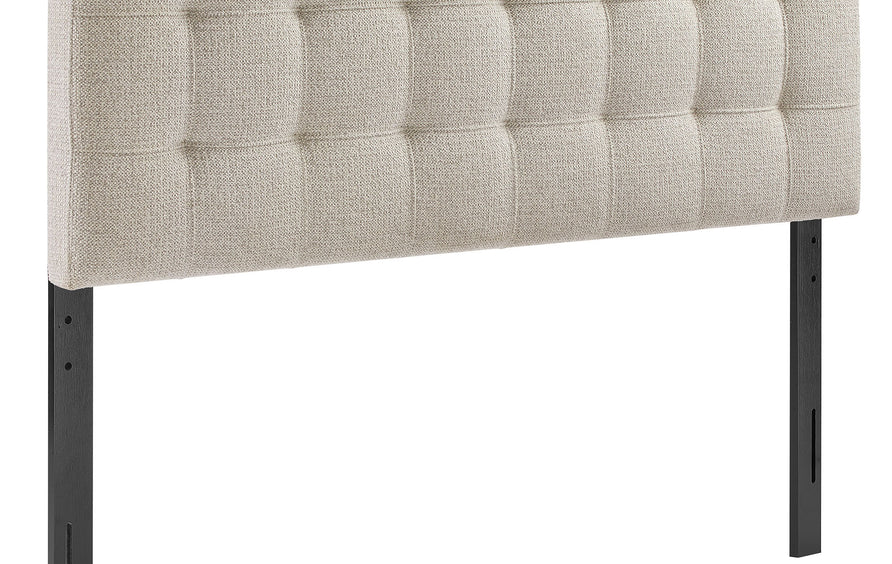 Cleo Upholstered Queen Size Headboard in Dove