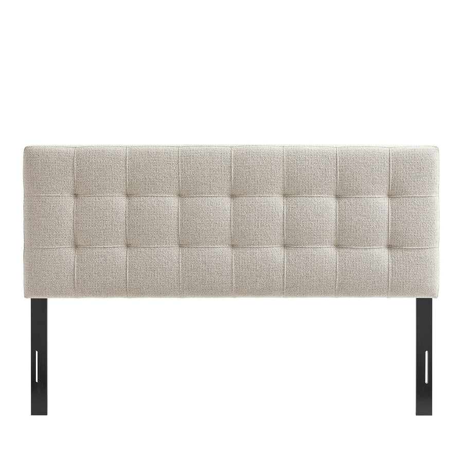 Cleo Upholstered Queen Size Headboard in Dove