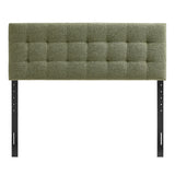 Cleo Upholstered Queen Size Headboard in Leaf