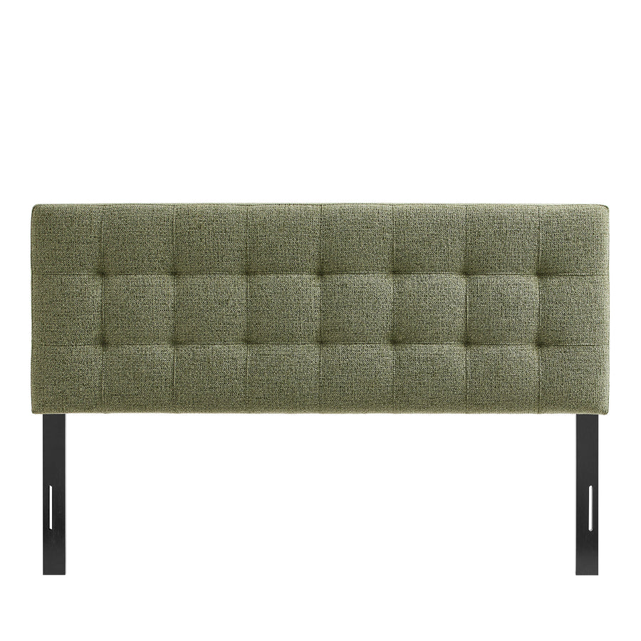 Cleo Upholstered Queen Size Headboard in Leaf