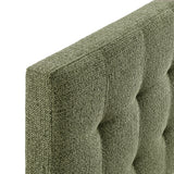 Cleo Upholstered Queen Size Headboard in Leaf