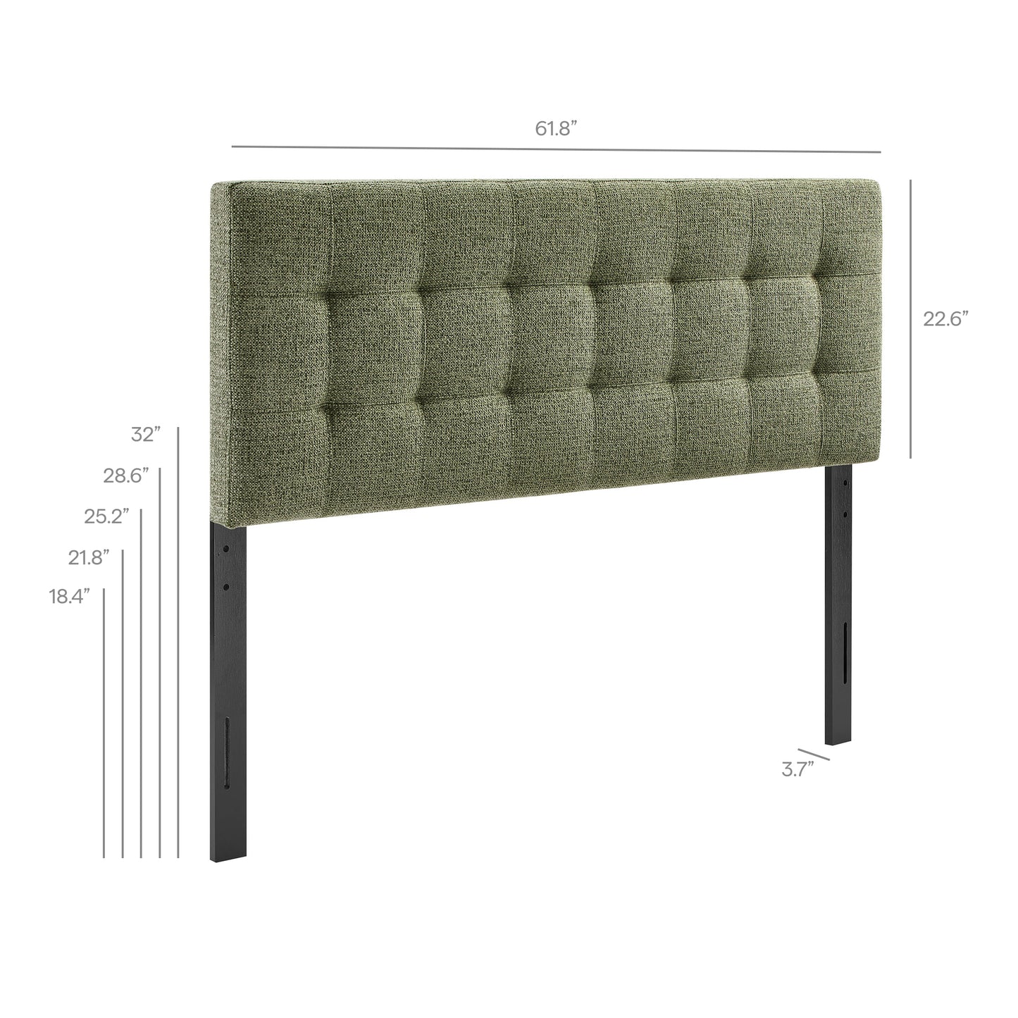 Lily Upholstered Queen Size Headboard by Furniture for America