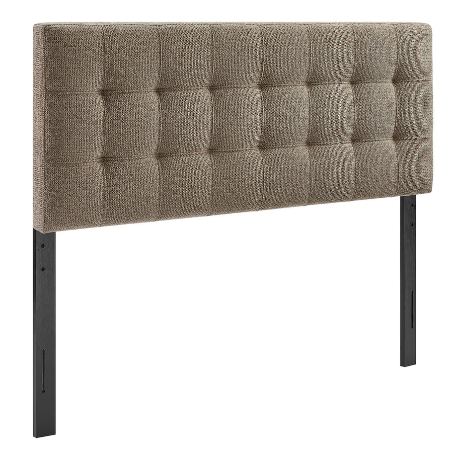 Cleo Upholstered Queen Size Headboard in Taupe
