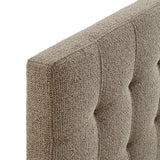Cleo Upholstered Queen Size Headboard in Taupe