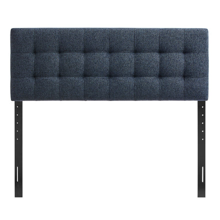 Lily Upholstered King Size Headboard in Navy Chenille