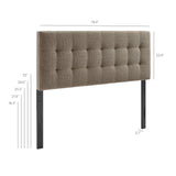 Cleo Upholstered King Size Headboard in Taupe