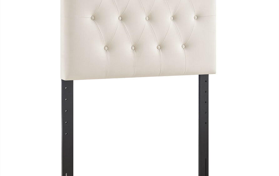 Sage Stain-Resistant Performance Velvet Twin Headboard in Alabaster
