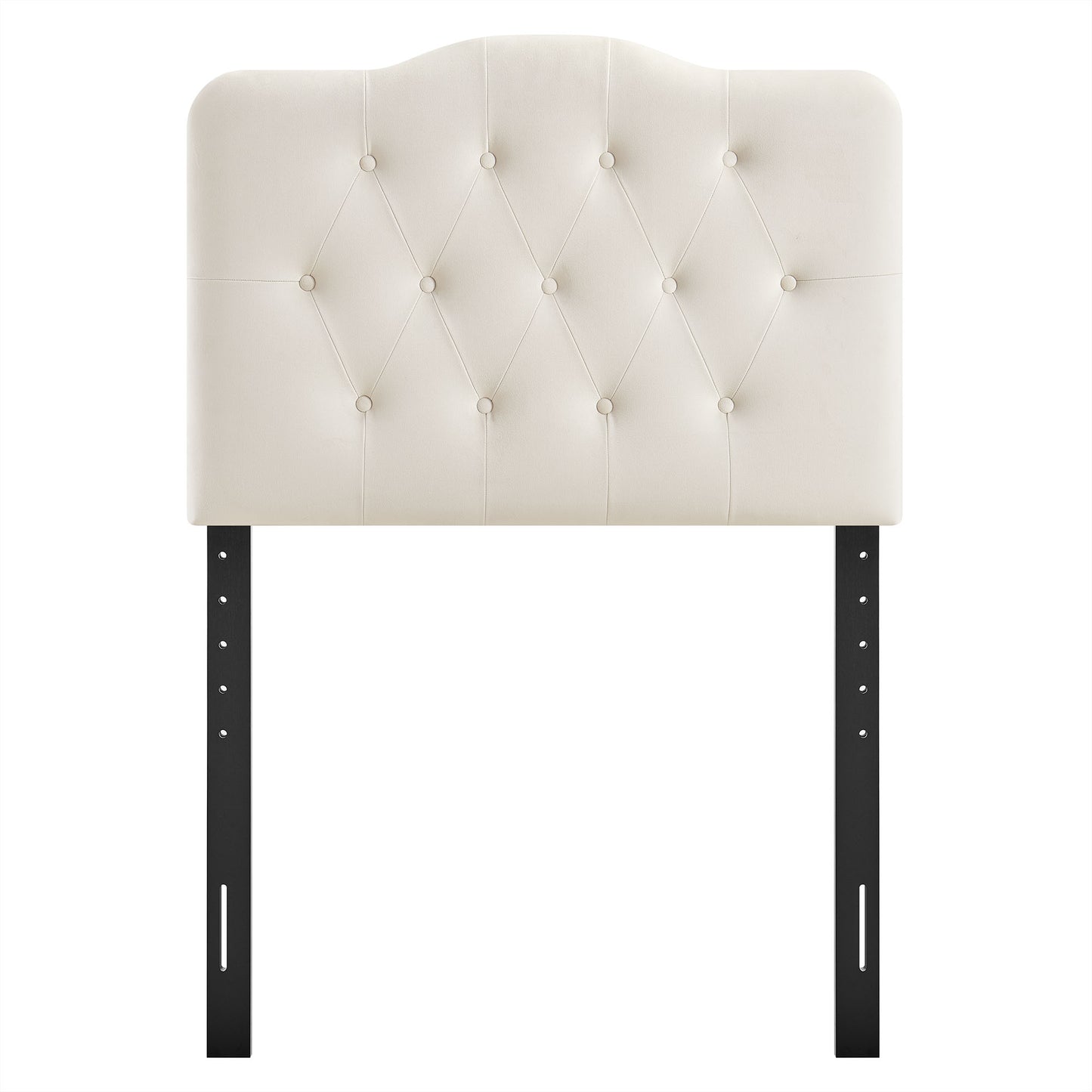 Sage Stain-Resistant Performance Velvet Twin Headboard in Alabaster