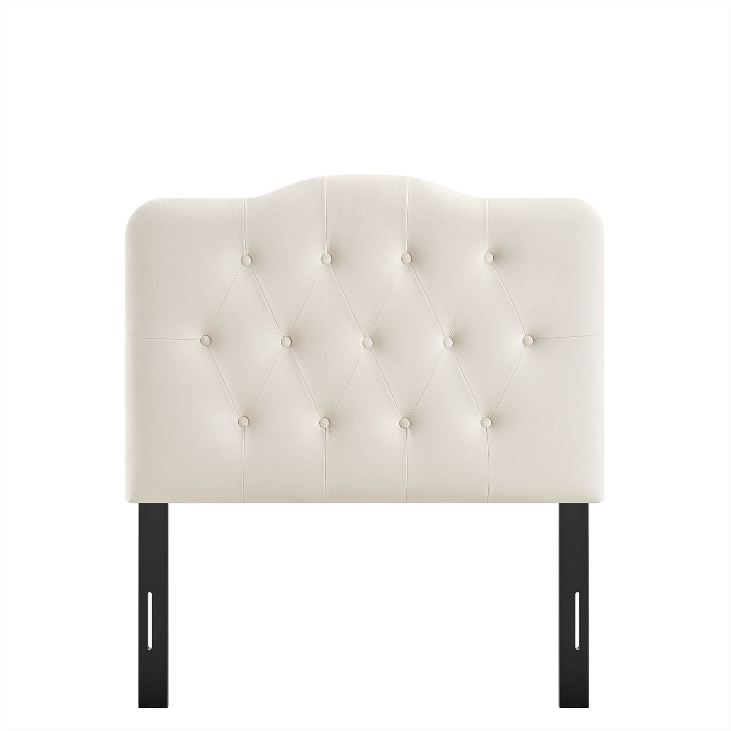 Sage Stain-Resistant Performance Velvet Twin Headboard in Alabaster