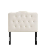 Sage Stain-Resistant Performance Velvet Twin Headboard in Alabaster