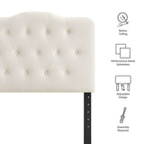 Sage Stain-Resistant Performance Velvet Twin Headboard in Alabaster