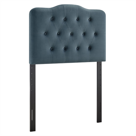 Annabel Stain-Resistant Performance Velvet Twin Headboard in Cadet Blue