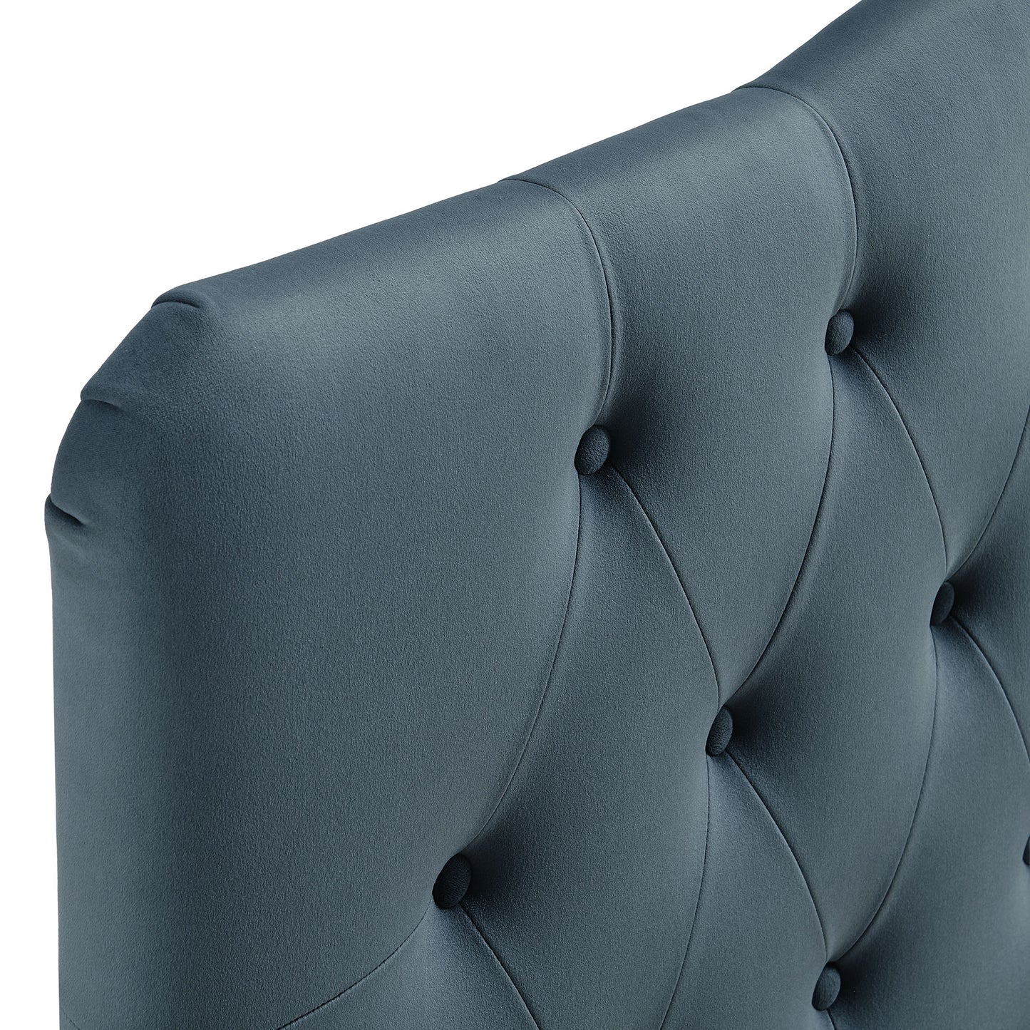 Sage Stain-Resistant Performance Velvet Twin Headboard in Cadet Blue