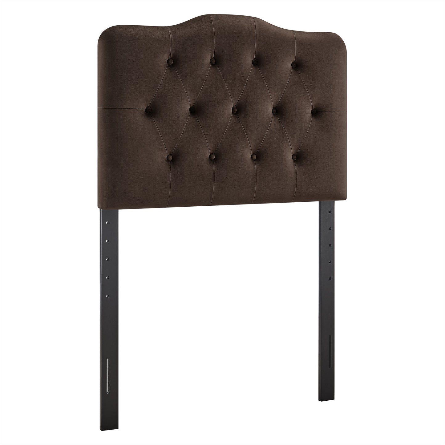 Sage Stain-Resistant Performance Velvet Twin Headboard in Chocolate Brown