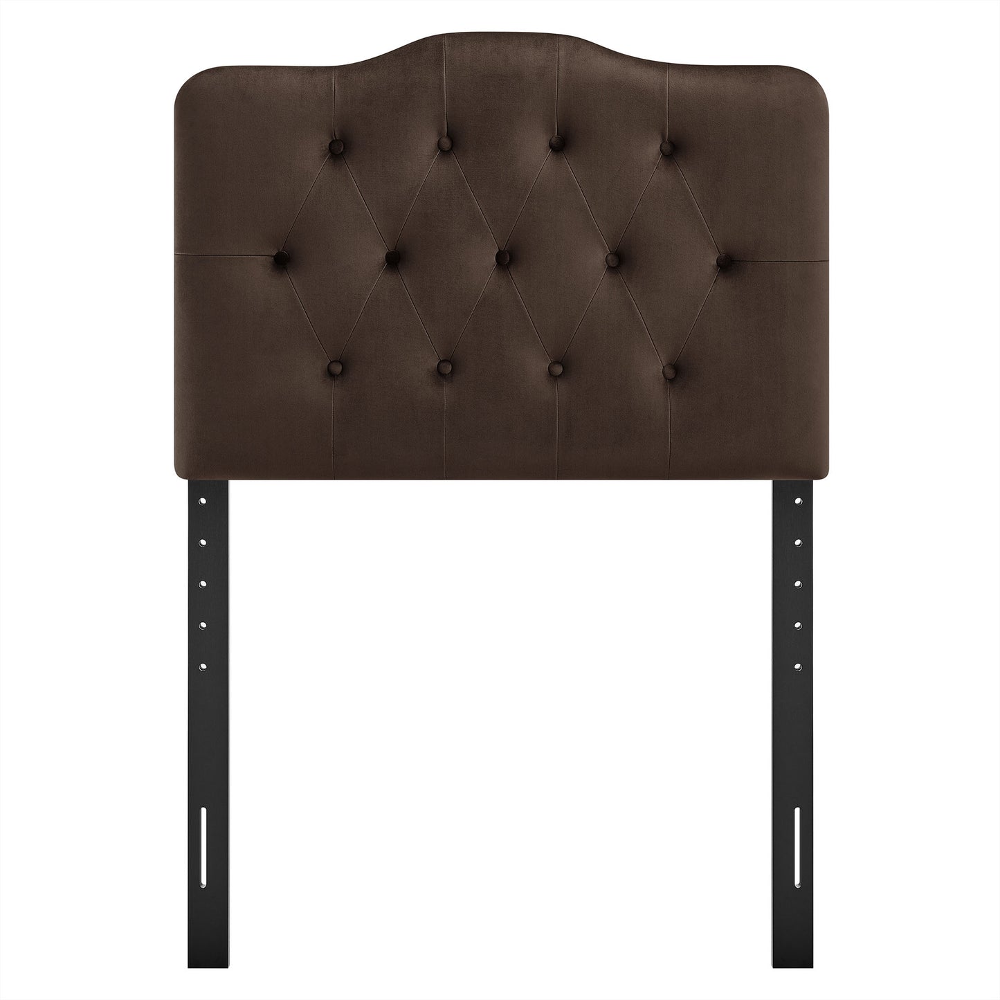 Sage Stain-Resistant Performance Velvet Twin Headboard in Chocolate Brown