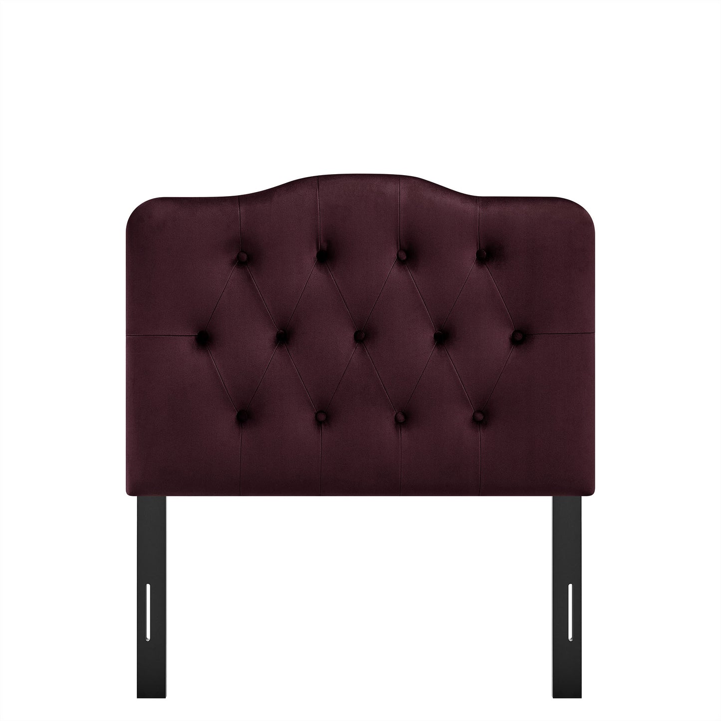 Sage Stain-Resistant Performance Velvet Twin Headboard in Mulberry