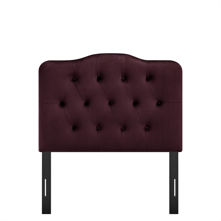 Sage Stain-Resistant Performance Velvet Twin Headboard in Mulberry