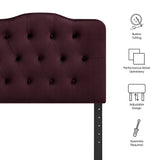 Sage Stain-Resistant Performance Velvet Twin Headboard in Mulberry