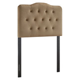 Sage Stain-Resistant Performance Velvet Twin Headboard in Taupe