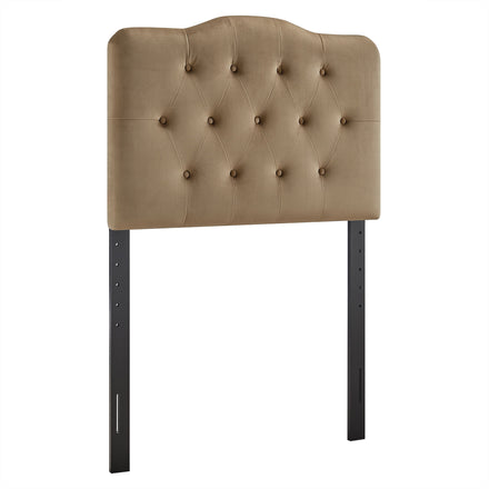 Annabel Stain-Resistant Performance Velvet Twin Headboard in Taupe