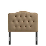 Sage Stain-Resistant Performance Velvet Twin Headboard in Taupe