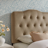 Sage Stain-Resistant Performance Velvet Twin Headboard in Taupe