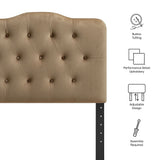 Sage Stain-Resistant Performance Velvet Twin Headboard in Taupe