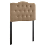 Sage Premium Linen Blend Twin Headboard in Almond