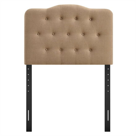 Annabel Premium Linen Blend Twin Headboard in Almond