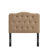 Sage Premium Linen Blend Twin Headboard in Almond