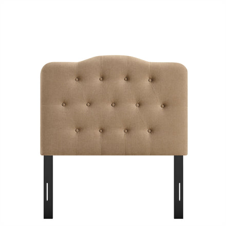 Annabel Premium Linen Blend Twin Headboard in Almond