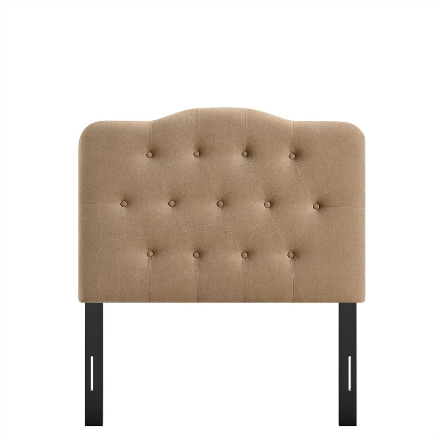 Sage Premium Linen Blend Twin Headboard in Almond