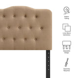 Sage Premium Linen Blend Twin Headboard in Almond