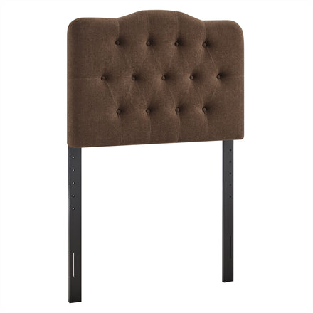 Annabel Premium Linen Blend Twin Headboard in Cocoa