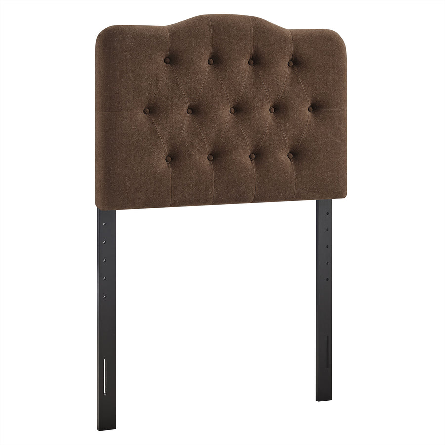 Sage Premium Linen Blend Twin Headboard in Cocoa