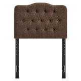 Sage Premium Linen Blend Twin Headboard in Cocoa