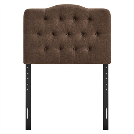 Annabel Premium Linen Blend Twin Headboard in Cocoa