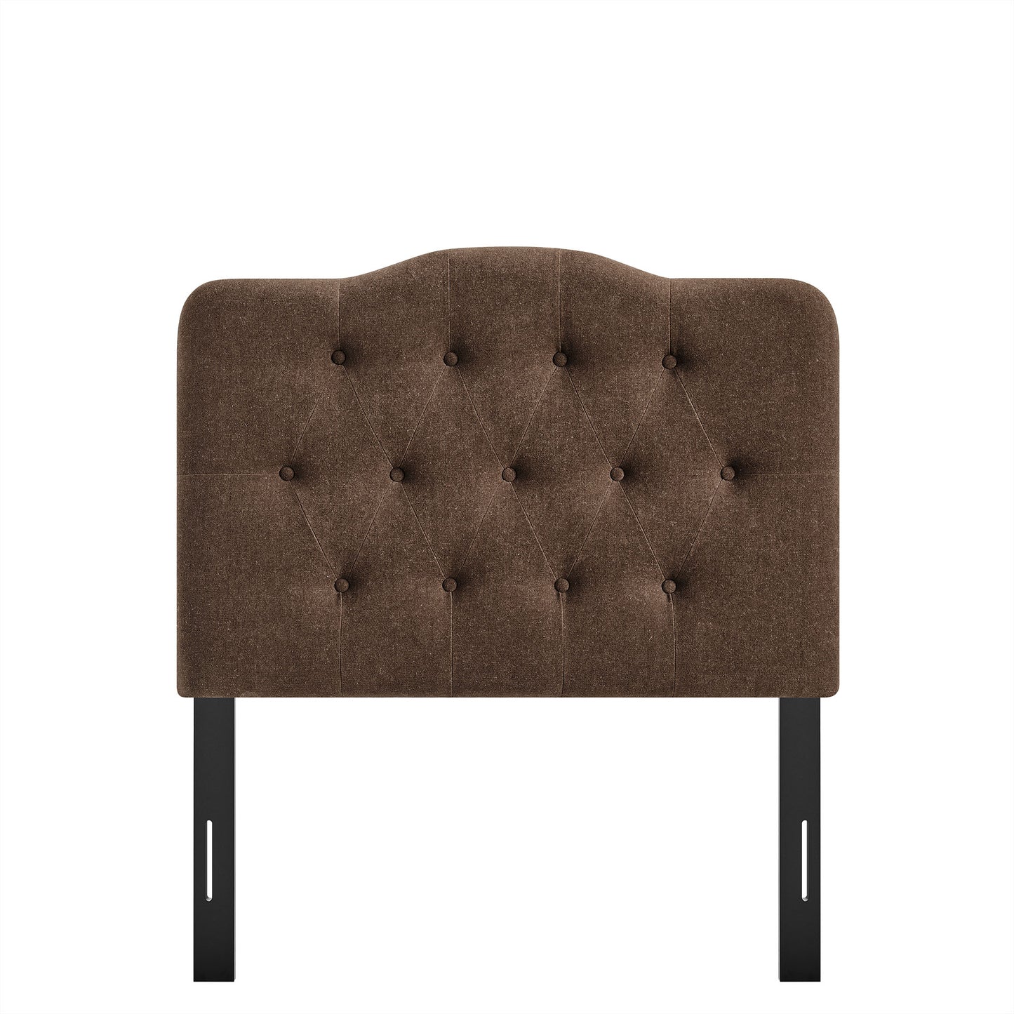 Sage Premium Linen Blend Twin Headboard in Cocoa