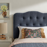 Sage Premium Linen Blend Twin Headboard in Denim
